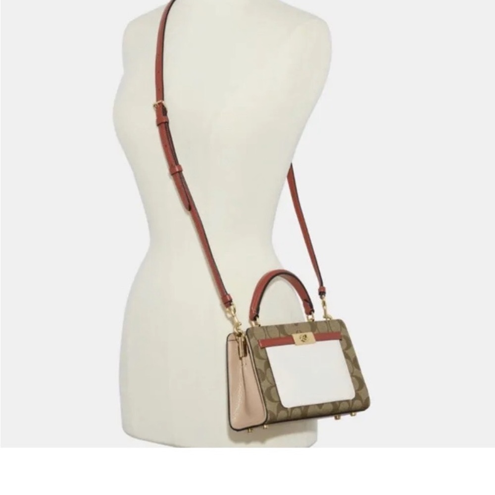 Coach Mini Lane Top Handle In Color Block Signatu… - image 4